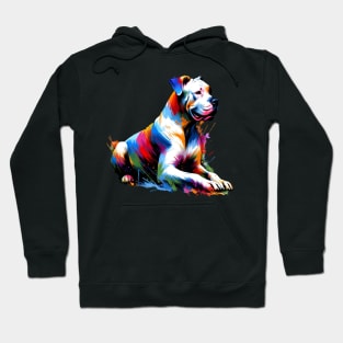 Artistic Dogo Argentino in Vibrant Splash Paint Style Hoodie